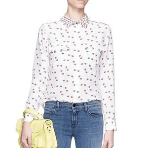 Equipment Slim Signature Ladybug Print Shirt